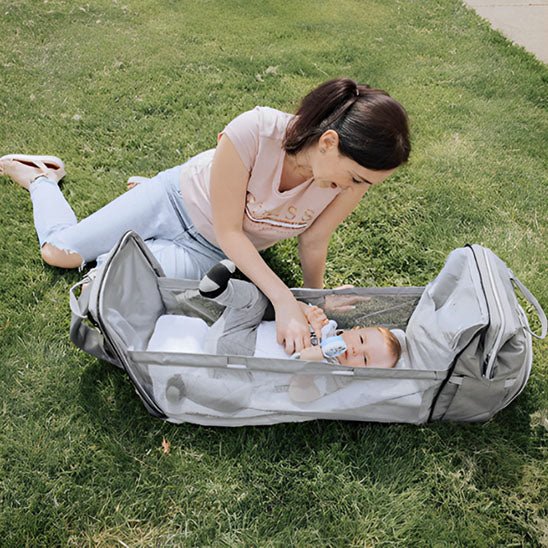 LIT DE VOYAGE BÉBÉ - GRIS - Supernova baby